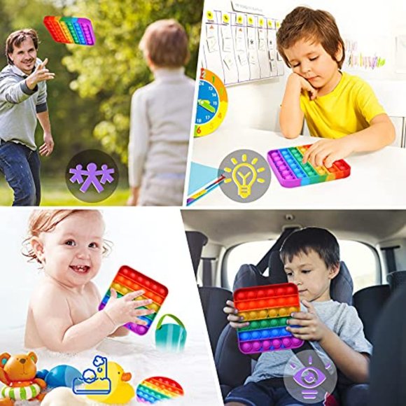 4 Pack Pop It Fidget Toys Pop Its Fidgets, Sensory Toys for Kids Teens & Adults - Picture 8 of 11